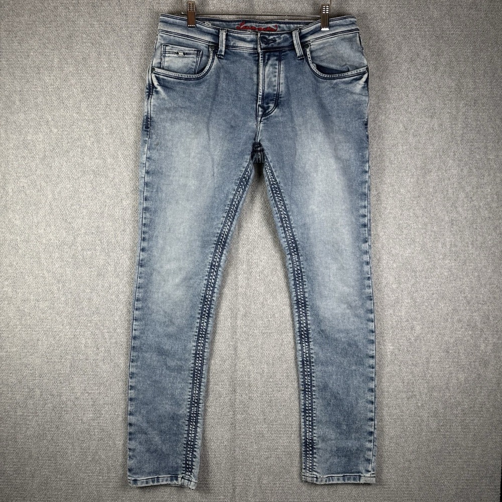 Lawman Jeans Mens Size 32x30 PG3 Blue Denim Light Wash Slim Pants Y2K